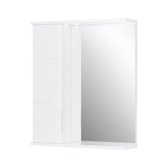 Зеркало-шкаф с LED подсветкой Volna Joli 60 левое (белый)