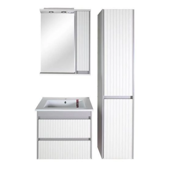 Тумба ASB-Mebel Мирано 65 Слоновая кость/Шиншилла серая напольная