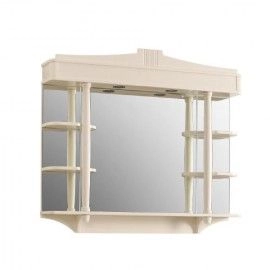 Зеркало Belux Флоренция В 105 Слоновая кость с золотой патиной с подсветкой