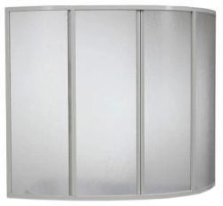 Шторка для ванны Bas Вектра 1500*1450 (4ств) пластик