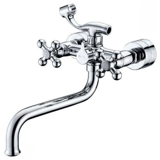 Смеситель для ванны KAISER Carlson Lux (11255) с душем  хром