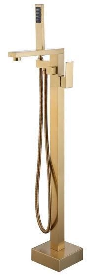 Смеситель ABBER Daheim AF8215G напольный для ванны, золото матовое