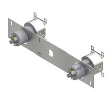 QuadroDesign Valvola 02 скрытая часть смесителя для раковины на 3 отверстия с установочным шаблоном, цвет нержавеющая сталь