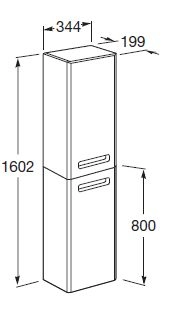 Шкаф-колонна Roca Gap ZRU9302747 34 левый фиолетовый