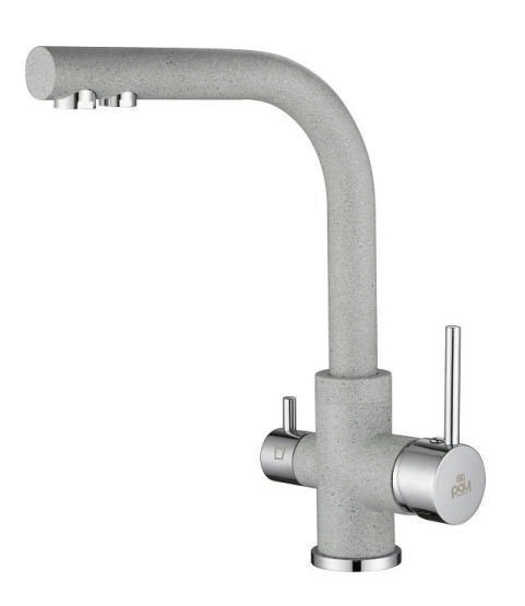 Смеситель для кухни Paulmark ESSEN, серый, 213011-310