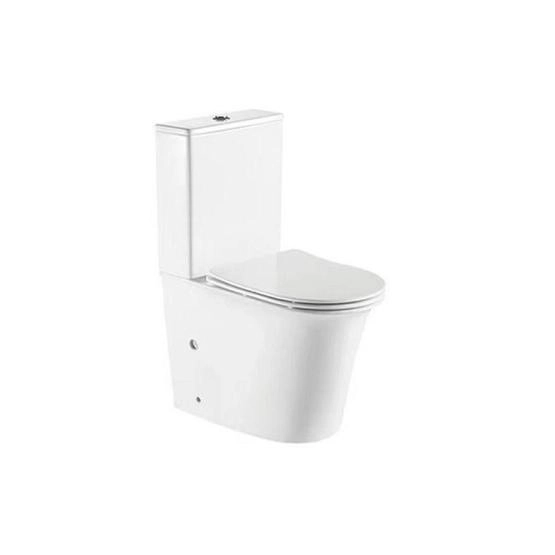 Унитаз Ceramalux 1223A напольный безбодковый с бачком ( GEBERIT ) сиденье микролифт, белый