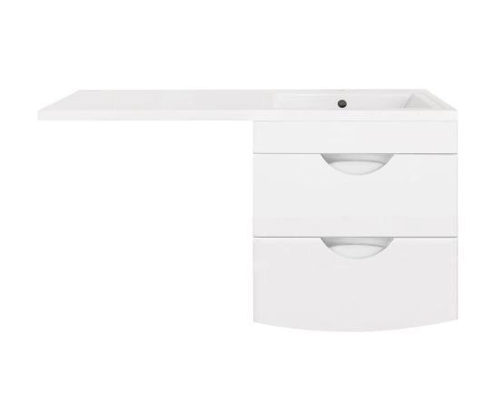 Тумба под раковину Style Line Elfante Жасмин 2 60 (2 ящ.), белая, PLUS, подвесная