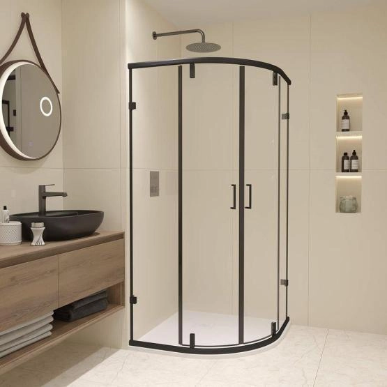 Душевой уголок RGW CL-55B Classic 90x90 Черный матовый прозрачное