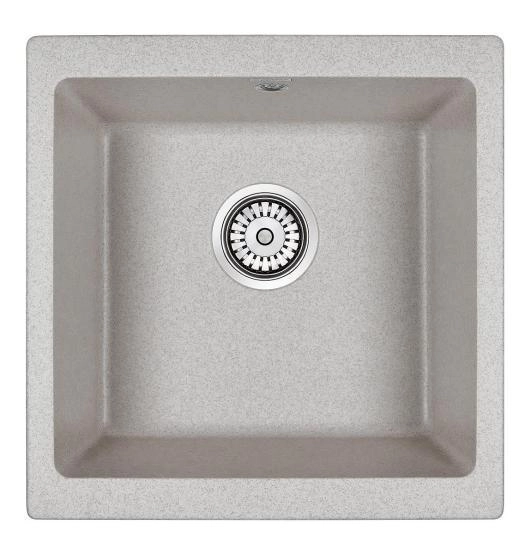 Мойка для кухни Paulmark BRILON, PM104546-GR, серый, 445х460, подст. мон. Paulmark
