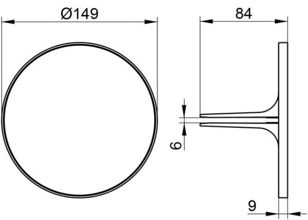 Косметическое зеркало Keuco Royal Modular 2.0 800900000000200, темно-серое, диагональ: 149 мм