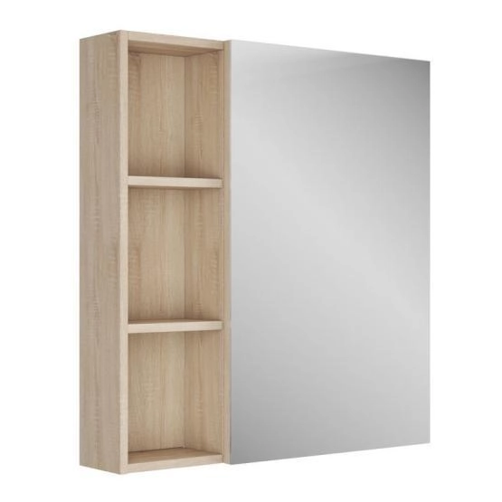 Зеркало-шкаф UNCORIA Арно 70, дуб сонома