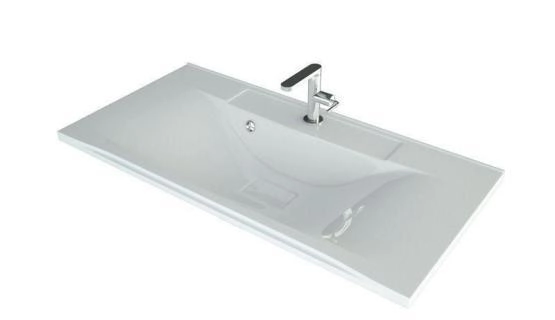 Раковина Madera Milen 100 мебельная литьевой мрамор