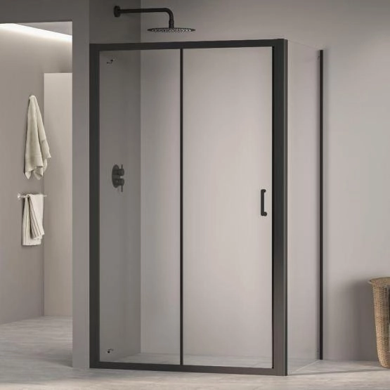 Душевой уголок RGW PA-74B (PA-14B + Z-050-2B) Passage 130x100 Черный матовый прозрачное