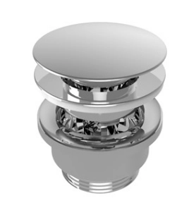 Victoria+Albert донный клапан для раковины, универсальный, с крышкой Push Control, цвет белый глянец