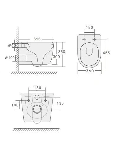Flow подвесной унитаз Boheme глянец белый с крышкой, функция Торнадо 969-SET-W