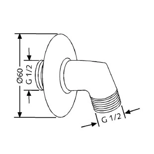 Шланговое подсоединение Kludi, 6054005-00