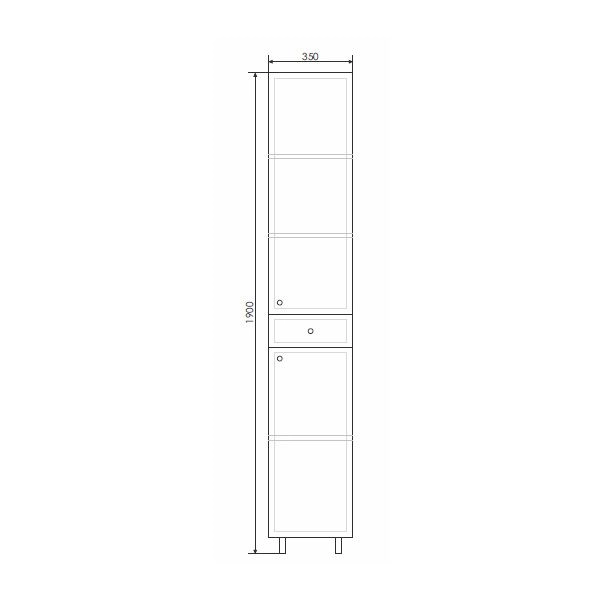 Шкаф-колонна Comforty Сочи-35 белый глянец