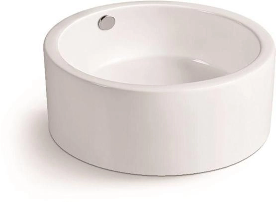 Раковина SantiLine SL-1057 41x41 на столешницу керамическая Белый