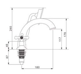 Смеситель Gappo G1189-4 борт ванны 4 отверстия, бронза