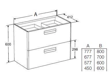 Тумба с раковиной Roca Gap 80 ZRU9302732 белая матовая