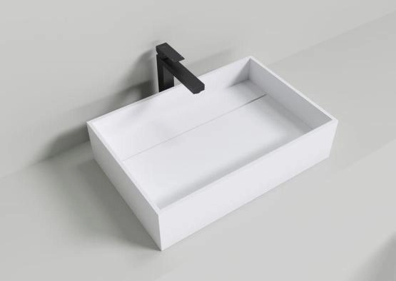 Раковина NT BAGNO NT402 TRENTO 600x400 искусственный камень белый матовый