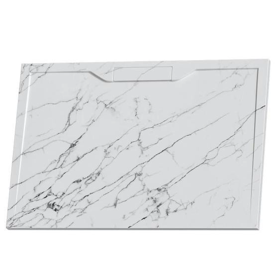 Душевой поддон прямоугольный RGW STE MW Белый мрамор 800x1000 52342810-15 литьевой мрамор