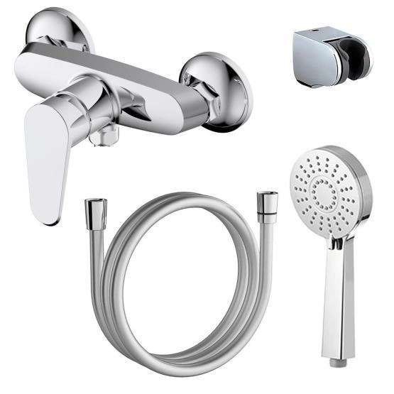 Смеситель для душа AZARIO CASTELO с ручным душем, хром (AZ-VJC338274C)