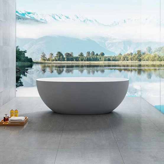 Ванна Vincea VBT-6S01MG 1700х750х550 Solid Surface серый/белый матовый