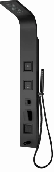 Душевая гидромассажная панель GPD DSP09 черный матовый