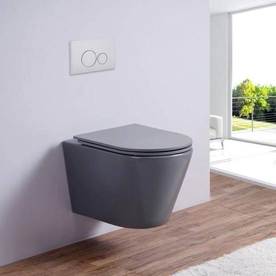 Унитаз Esbano CLAVEL (Matt Grey) подвесной безободковый микролифт