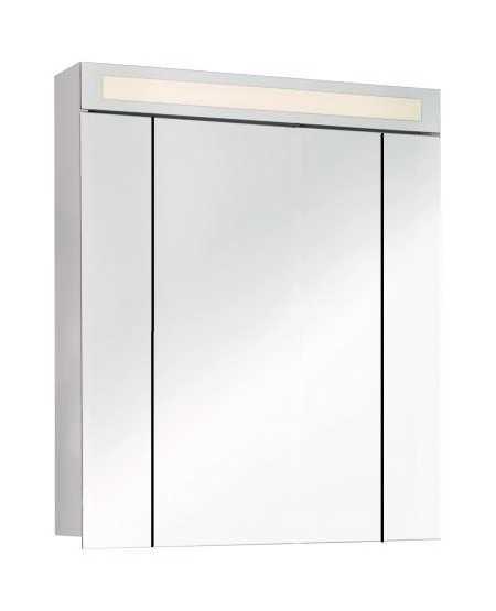 Зеркальный шкаф Dreja Uni 80 с подсветкой цвет белый 99.9003