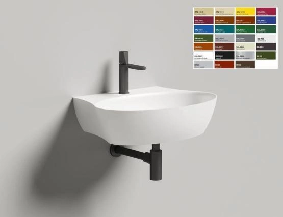 Раковина Salini ALDA WALL 01 S-Stone покраска RAL матовая 58x45 140321MF накладная без отв.смесителя