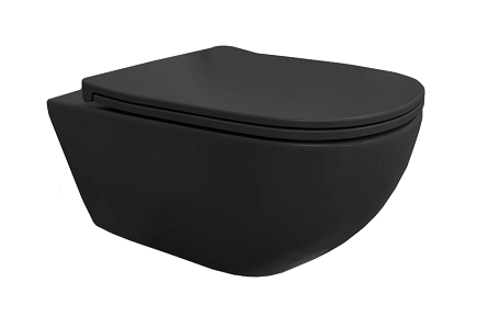 Nic Design Pin унитаз 370x550x290h мм подвесной Rimless, керамика цвет Antracite Matt