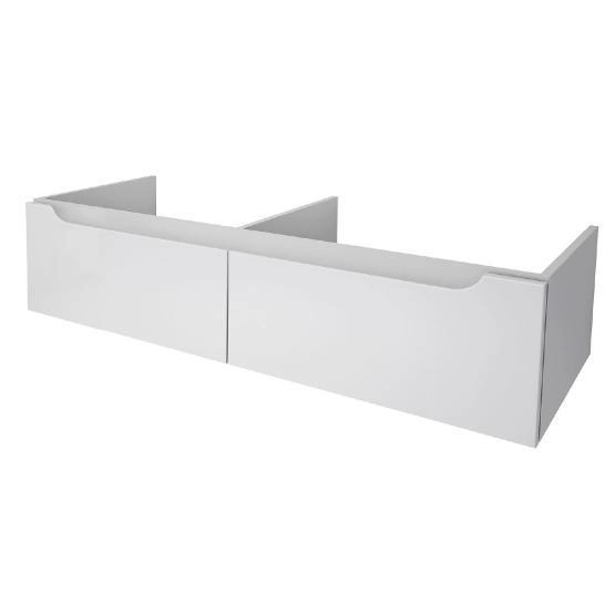Тумба под раковину Dreja W 125 см, подвесная белый глянец 99.9400