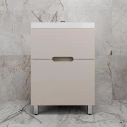 Тумба Style Line "Матис 60" ЛС-00002431 напольная под ASTI 60 (2 ящика), КРЕМ, ЭМАЛЬ