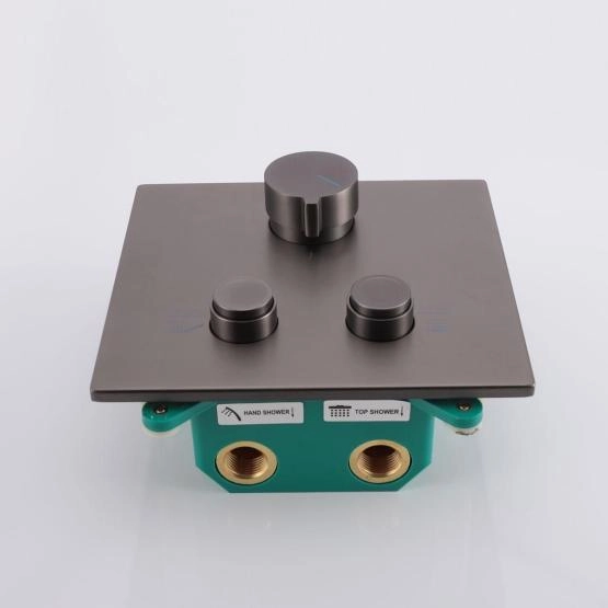 Встраиваемый смеситель Vincea для душа VSCV-421GM двухфункциональный, вороненая сталь