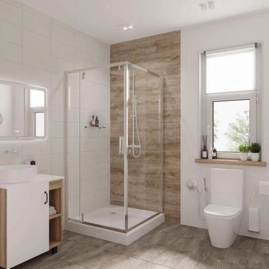 Душевой уголок Niagara Nova NG-6602-08 (100*100*190) квадрат, дверь распашная