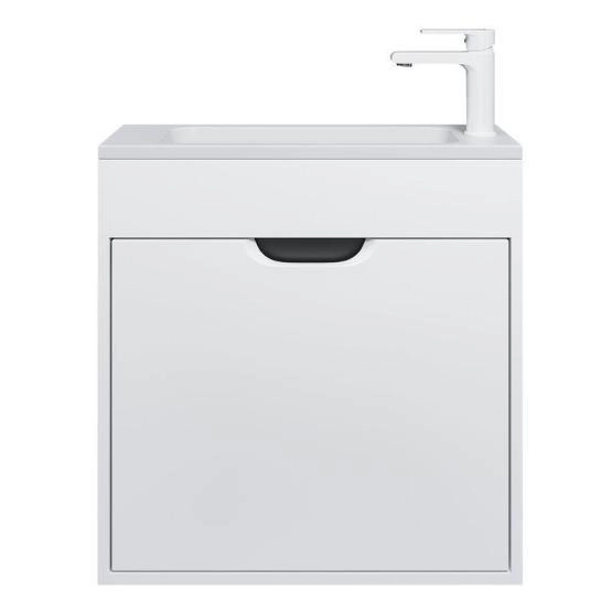 Тумба под раковину для ванной Uperwood Modul 60 см, подвесная, матовая, белая/графит