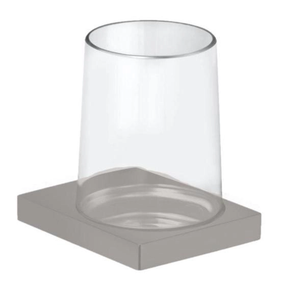 Держатель стакана KEUCO Edition 11 Прозрачный/никель шлифованный 11150059000
