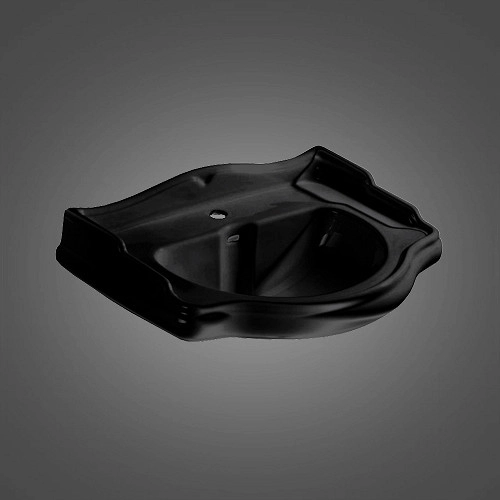 KERASAN Retro Колонна под умывальники 55/69/73см, цвет: черный  глянцевый