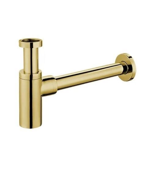 Сифон для раковины Ceramalux золото цилиндр RD015