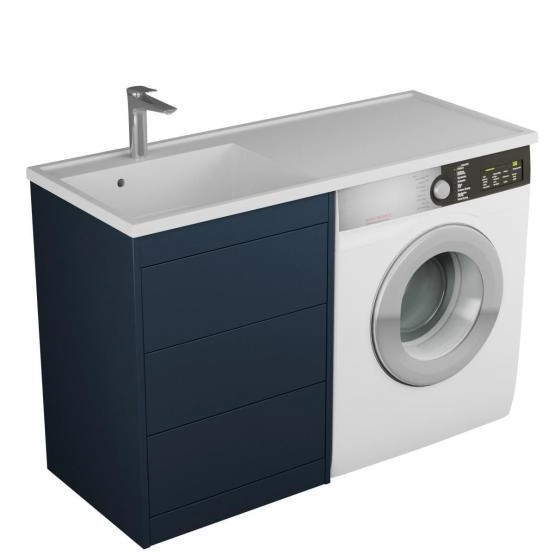 Тумба Veneciana Nera 55 под умыв-к "Magenta 1200" R/L и стир.маш.,с 3-мя ящиками индиго