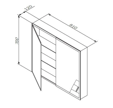 Зеркальный шкаф Am.Pm Spirit 2.0 M70AMCX0801WG 80 см с LED-подсветкой,цвет белый, глянец
