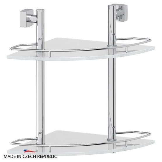 Полка угловая FBS Esperado ESP 072 2-х ярусная 28 cm матовое стекло, хром