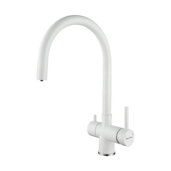 Смеситель для кухни Paulmark Heller матовый белый He213218-431, под фильтр