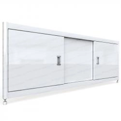 Экран для ванны EMMY МОНРО 1600x520 БЕЛЫЙ раздвижной