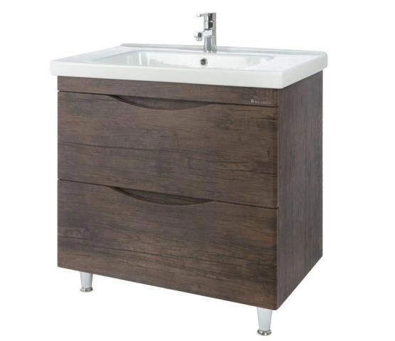 Тумба под раковину Bellezza Санриса 100 напольная с 2 ящ. орех