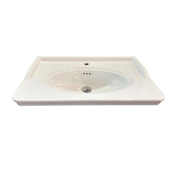 Тумба с раковиной Comforty Неаполь-80 белый глянец