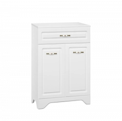 Комод для ванной Style Line Elfante Олеандр-2 60 (1 ящ.), белый напольный с дверками