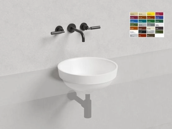 Раковина Salini MAREA 03 S-Stone покраска RAL матовая 42x42 1802203MF полувстраиваемая